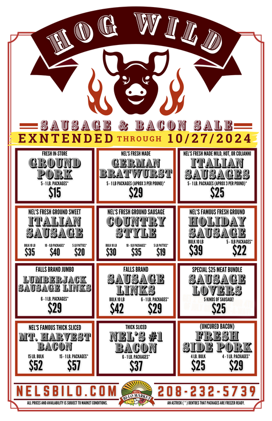 We've Extended Our Hog Wild Sausage & Bacon Sale!